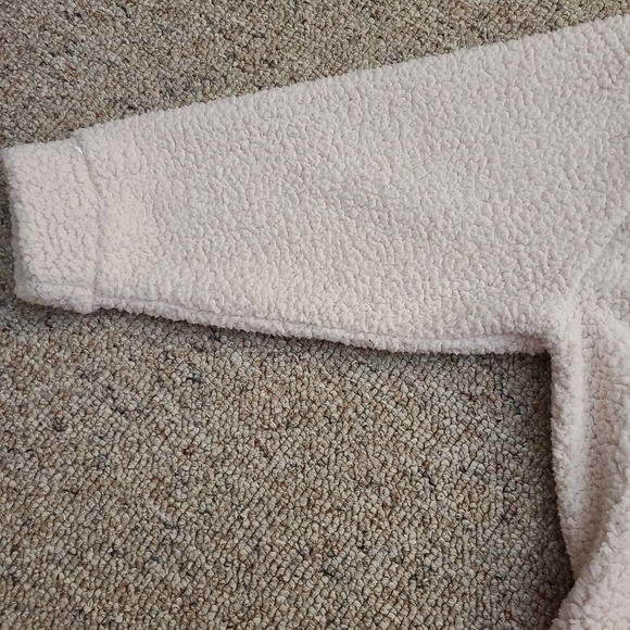 Victoria's Secret PINK Army Zip Up Sherpa Size Large - Picture 2 of 14